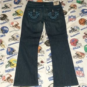 True Religion Boot Cut World Tour Brand Blue Jeans Pants